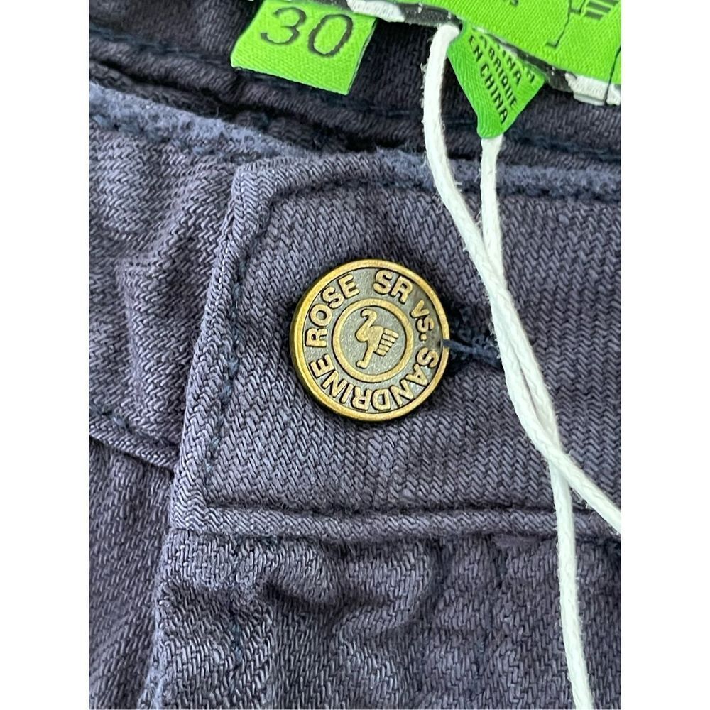 Sandrine Rose Free People Women's Navy French Worker Denim Jeans Size 30 - Picture 11 of 12